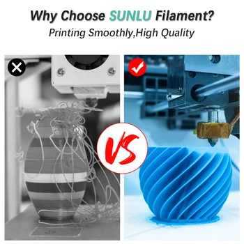 SUNLU PLA/ PLA+ 3D Printer Glødetråden Ikke-blokeret Dyse Høj Kvalitet Filament 1.75 mm 1 kg DIY Digital Tegning Til FDM 3D-Printer 33849