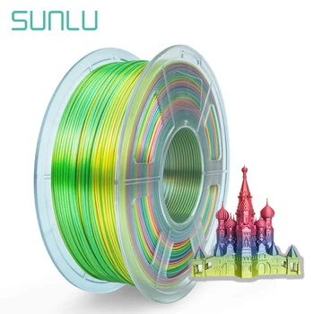 SUNLU Silke Rainbow Filament 1.75 mm 1 kg For 3D-Printer Skinnende Farve PLA Filament Silke Tekstur Udskrivning Materialer 1