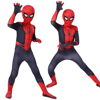 Superhelt kostume Langt Fra Hjemmet Peter Parker Cosplay Kostume Zentai Suit Superhelt Bodysuit Jumpsuits Halloween Kostume Til Børn 4