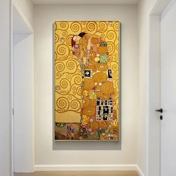 SURELIFE Classic Europe Klimt Abstrakte oliemalerier Print på Lærred Væg Kunst, Billeder, Plakater til stuen Hjem Dekorationer 3