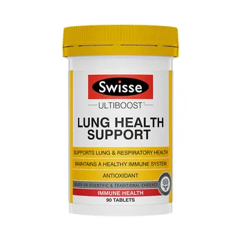 Swisse Ultiboost Lunge Sundhed Støtte 90 Tabletter Understøtter Lunge, Luftveje Immunforsvaret Antioxidant Slimløsende Vitamin A VC 90 3