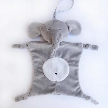 Søde Multifunktionelle Baby Dyne Håndklæder til Tørre Tegnefilm Kanin Elefant Bære Blød Plys Legetøj Rangle Spyt Håndklæde Baby Pleje 5