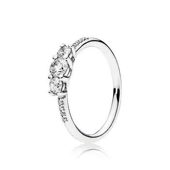 Sølvfarvet Ring Charms Diy Blå Cz Rosa Guld Farve Snefnug Square Crystal Finger Ring For Kvinder Parti Smykker 1