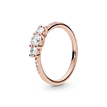 Sølvfarvet Ring Charms Diy Blå Cz Rosa Guld Farve Snefnug Square Crystal Finger Ring For Kvinder Parti Smykker 3
