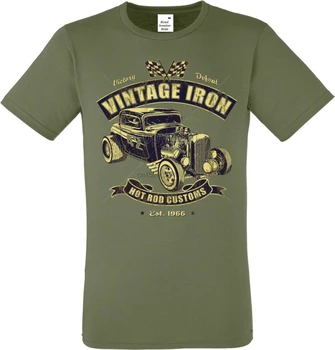 T-shirt im Tone af Oliven Smøreapparat Hot Rod OS Langenhagen' 50 skabelon tegning 2329