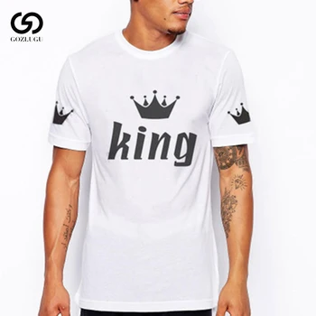 T-Shirt Imperial Crown Udskrivning Par Tøj elskere Tee Shirt Femme Sommer 0