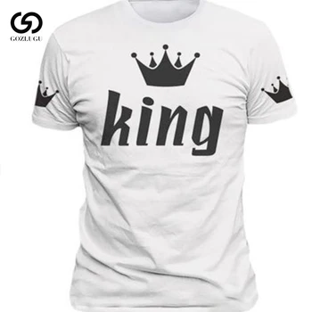 T-Shirt Imperial Crown Udskrivning Par Tøj elskere Tee Shirt Femme Sommer 2