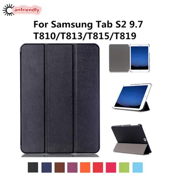 T810 T813 T815 T819 Coque Lucury PU Læder Flip Tablet Cover taske Til Samsung Galaxy Tab S2 9.7 SM-T810 SM-T813 SM-T815 SM-T819 4
