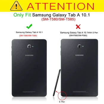 Taske Til Samsung Galaxy Tab En A6 10.1 2016 T585 T580 SM T580 T585 Tegnefilm Læder Cover Til samsung Tab af En A6-Sagen 4