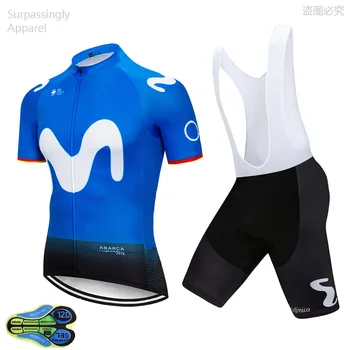 Team 2019 Blå M Cykling Jersey Cykel Shorts Sæt MTB Herre Sommeren Ropa Ciclismo Cykling Bære Pro Cykling Maillot Culotte 12D 4896