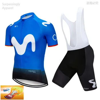 Team 2019 Blå M Cykling Jersey Cykel Shorts Sæt MTB Herre Sommeren Ropa Ciclismo Cykling Bære Pro Cykling Maillot Culotte 12D 2