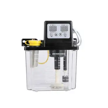 TECNR fuldautomatisk smøreolie pumpe 2L Liter med manometer 220V cnc elektromagnetisk smørepumpe 4
