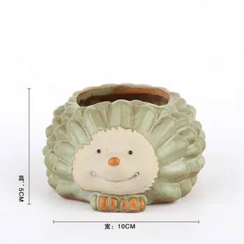 Tegneserie Stil Skildpadden Pindsvin Snegle-formet Mini Flower Pot for Sukkulenter Kødfulde Planter, Potte Keramiske Hjemmet/Haven Indretning 0
