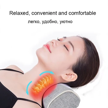 Tilbage Hals Massageapparat Bil Og Hjem Massage Pude Varme Vibrator Shiatsu Enhed Livmoderhalskræft Sund Krop Afslapning Massageador 5