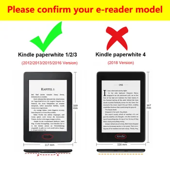 Tilfældet for Kindle Paperwhite 1 / 2 /3 med Hånd Strap Cover til Kindle Paperwhite 2016 2013 2012 Auto Sleep Ereader Funda 3