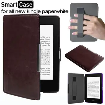 Tilfældet for Kindle Paperwhite 1 / 2 /3 med Hånd Strap Cover til Kindle Paperwhite 2016 2013 2012 Auto Sleep Ereader Funda 4