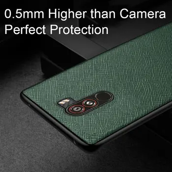 Tilfældet for Xiaomi Pocophone F1 Tilfælde TPU Rundt i Kanten Beskyttelse, Perfekt Høj Kvalitet PU Læder + Silikone Case Monteret Sag 0