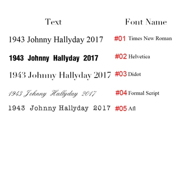 Tilpassede Personlige 5 Farver 6MM Armbånd fransk Rocker Johnny Hallyday Memorial Rustfrit Stål Armbånd & Øreringe 17087