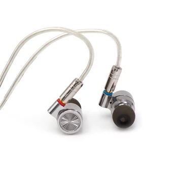 TIN HIFI T4 10mm Kulstof Nanorør Dynamisk Driver In-Ear Monitor Hovedtelefoner, Ultra-Slankt metalhus, Sølv-Belagte MMCX Kabel