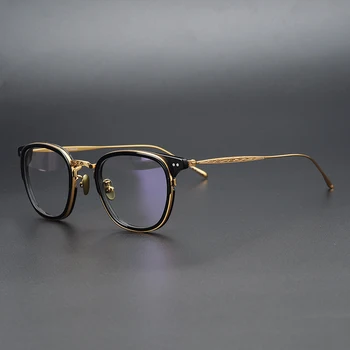 Titanium Gennemsigtige Runde Briller Ramme Mænd Kvinder Vintage-Pladsen Optiske Briller Rammer Nærsynethed Recept Frame Briller 4