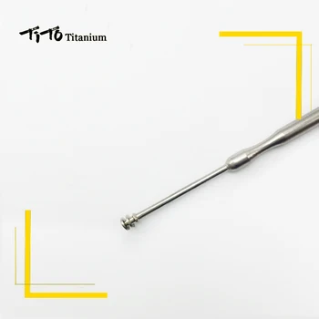 TiTo titan dobbelt-ende øre rengøring af værktøj titanium grave ørevoks ske fin polering.Aldrig rust, ingen korrosion 120mm 0