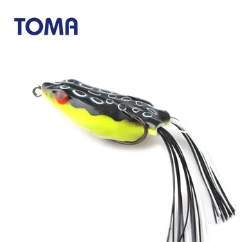 TOMA 3pcs/masse Store Frog Lokke Snakehead Agn 60mm 18g Blød Kunstig Frog Fiskeri Lokker Topwater Flydende fiskegrej 0