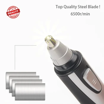 Top Kvalitet næsehårstrimmer Elegant Udseende Design-Stærk og Holdbart ABS Materiale Rustfrit Blade 6500 o/ min Vaskbar ! 0