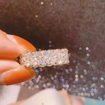 Trendy Kvinders Hjerte Design Fuld Finger Luksus Cubic Zircon Bryllup Engagement Party Wrap Ring Smykker J1758 2