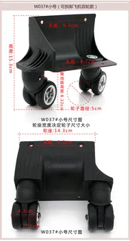 Trolley bagage hjul tilbehør universal hjul klud boks tilsluttet mute bære dobbelt række fly hjul skive