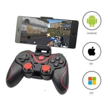 Trådløs Bluetooth 3.0 T3/X3 Joystick, Gamepad Til PS3 Gaming Controller Kontrol for Android Smartphone, Tablet, PC, TV-Box Holder 4