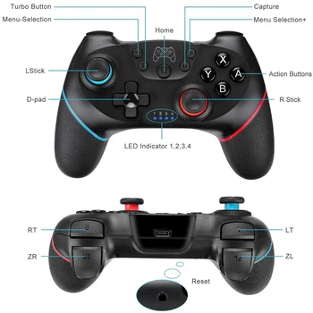 Trådløs Bluetooth-Gamepad Til Nintend Skifte Pro NS-Skifte Pro Spil Joystick Controller Med 6-Akset Håndtag For at Skifte Konsol 5