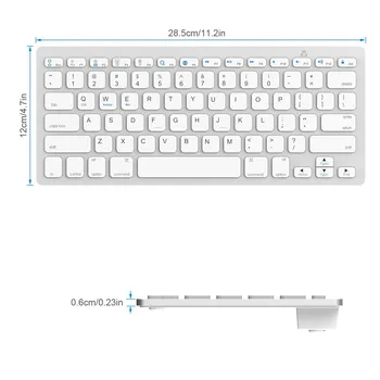 Trådløs Bluetooth-Tastatur Slank Lille Keybord russisk, arabisk, spansk, fransk, tysk og BT 3.0 Tastatur Til iPad Mac Telefon 25006