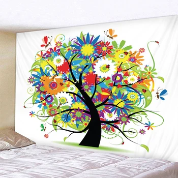Træet Blæk Maleri Tapetet Hjemme I Art Deco-Stil, Sofa, Tæppe Hippie Soveværelse Sengelinned Boheme-Indretning Mandala Yoga Måtten 0