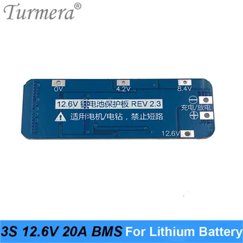 Turmera 3S 20A BMS 10,8 V 12,6 V 18650 Lithium Batteri Beskyttet yrelsen for Skruetrækker Batteri og Uninterrupted Power Supply 12V 4