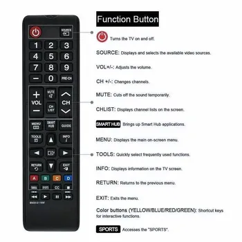 TV-Fjernbetjening Til Samsung BN59-01199F Smart TV Funktion Erstatning Controller Universal Remote Controle 5