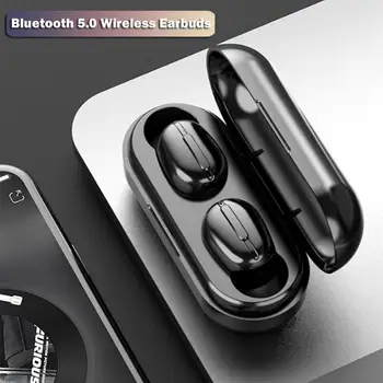 TWS Mini Bluetooth-Hovedtelefoner Trådløse Sport Vandtæt 8D HiFi Musik Hovedtelefoner HD støjreduktion Øretelefoner Med Mikrofon PK T5 F9 0