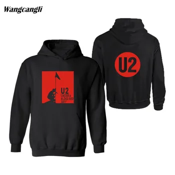 U2 trykt Hættetrøjer Og Sweatshirts Hip Hop Irske Populære Rock Band Casual Hoodie Sweatshirt Mænd/kvinder mode Jakke tøj 2