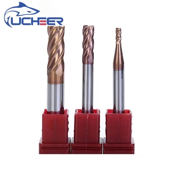 UCHEER cnc-værktøjer HRC50 4 Fløjte 8mm 10mm 12mm Hårdmetal til Fræsning Wolfram Stål Cutter endefræsere fræseren 3