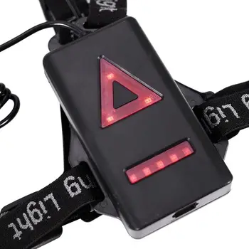 Udendørs Sport LED Nat Kører Lys USB-Genopladelige Brystet Lampe Jogging Advarsel Lys Cykling Fakkel 0