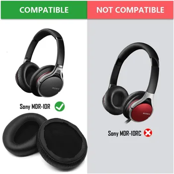 Udskiftning Ear-Pads For Sony MDR-10RBT MDR-10RNC MDR-10R-Hovedtelefoner, Øre Puder Cover Memory Foam Bløde Ørepuder i Læder Ew# 1