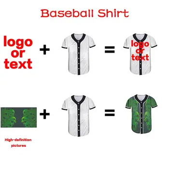 UJWI Online Shopping Afslappet Sommer Mænd Baseball-Shirt 3d Brugerdefineret Fuld Udskrivning af Overdimensionerede Sport Hawaiian Shirt 1