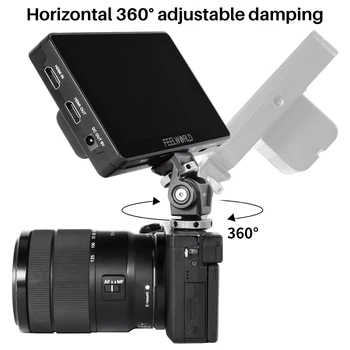 Ulanzi U-150 Universal DSLR-Kamera Monitor Mount 360 Rotation Justerbar Skærm Adapter med Koldt Sko 1/4 Skrue 3