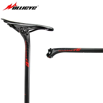 ULLICYC Fuld Carbon Fiber Bicyle Sadelpind 27.2/30.8/31.6 mm Offset 25mm Ultralet MTB Cykel Sæde, Post-3K Carbon Sæde Rør 5