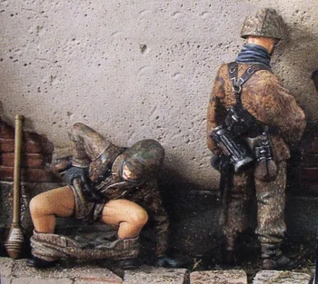 Umalet Kit 1/35 gk Soldat Aflaste sig Selv Uncolor Harpiks Figur miniature garage kit 12091