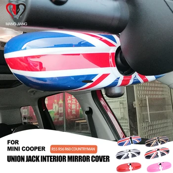 Union Jack Indvendigt Spejl Cover Shell Mærkat Beskyttende Hætte Sag For mini cooper R55 R56 R60 Landsmand Car-styling Tilbehør. 4