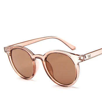 Unisex retro runde solbriller kvinder 2019 brand designer trending produkter Leopard gul gennemsigtig ramme cirkel briller 4