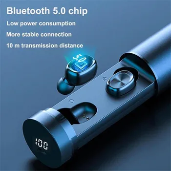 UNITOP TWS B9 Bluetooth-Hovedtelefon 5.0 Wireless Touch Kontrol HIFI Sport Hovedtelefoner MIC Øretelefoner 3d Gaming Musik i Stereo Headset