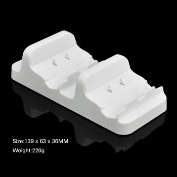 Universal 2 stk Genopladelige Batterier + Opladning af Dual Controller Dock Oplader til XBOX Controller Batteri Stander Hvid 1