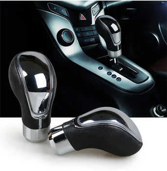 Universal Cool LED-Gear Shift Gear Knop Holde fast Greb med smukke led-lys Touch motion aktiveret MT med sølv ABS Chrome 4