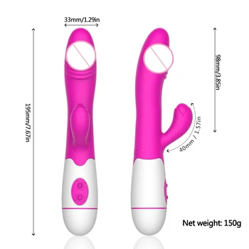 USB-30 Hastigheder Rabbit Vibrator til Kvinder Vagina Dildo Vibratorer Kvindelige G-spot Klitoris Stimulator Erotisk Sex Legetøj Til Voksne Kvinder 3